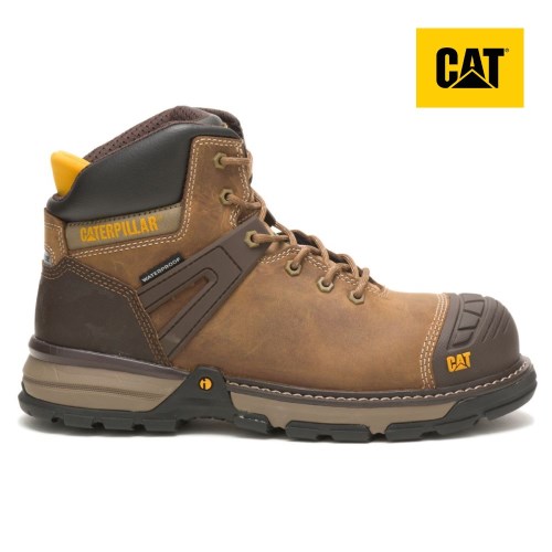 Caterpillar Excavator Superlite Waterproof Nano Toe CSA Miesten Turvakengät TummanBeige (NMUEP)